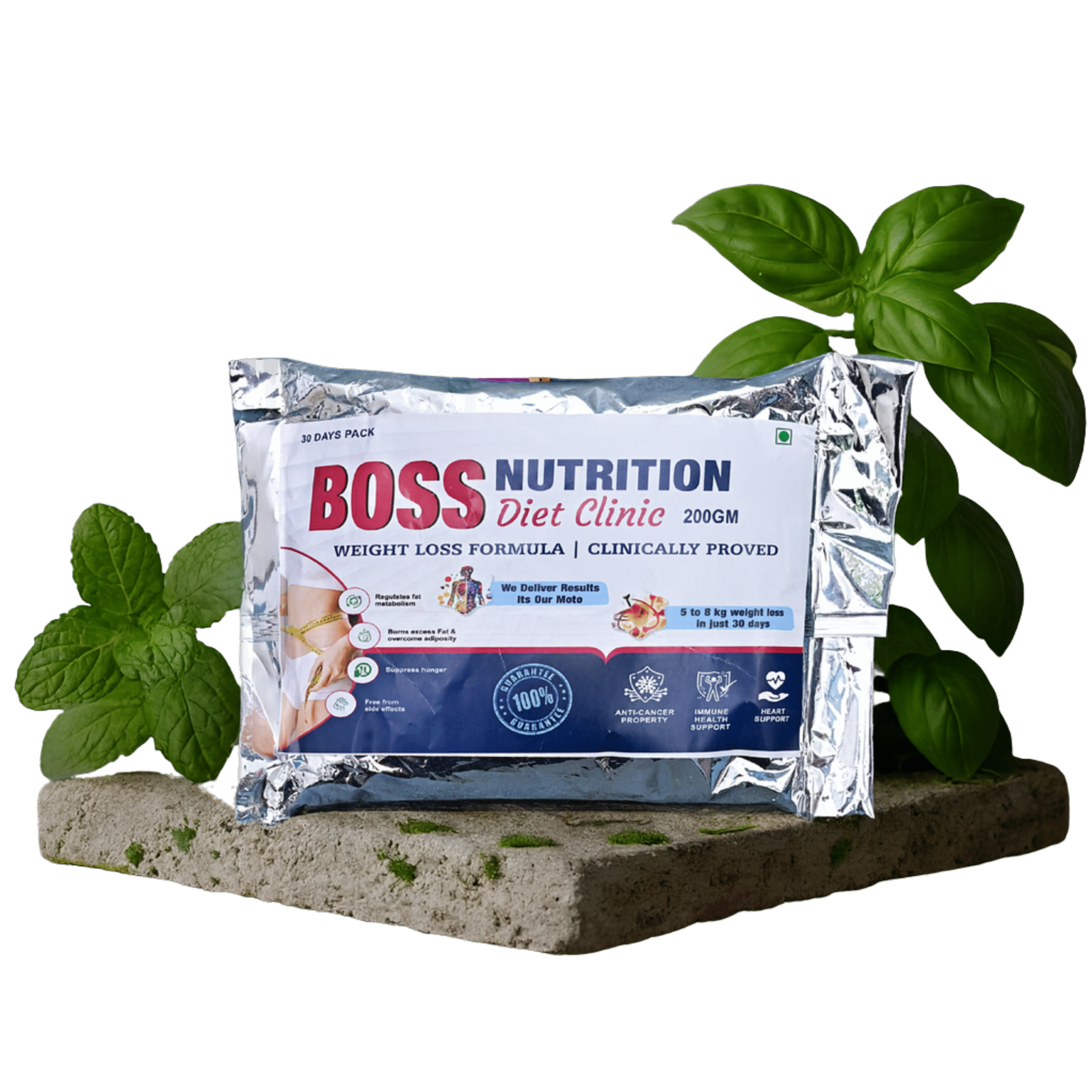 boss nutrition diet clinic – weight loss formula (200gm) | 30 days pack | clinically proven natural fat loss blend