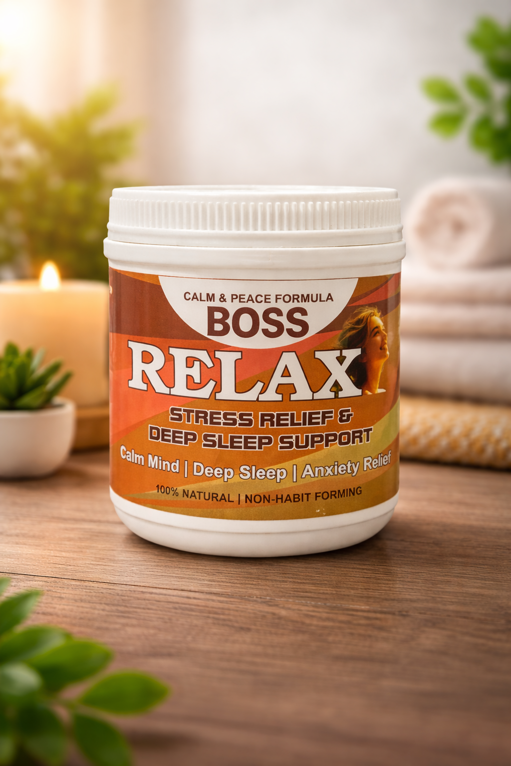 Boss Relax – Natural Stress Relief & Deep Sleep Support Powder